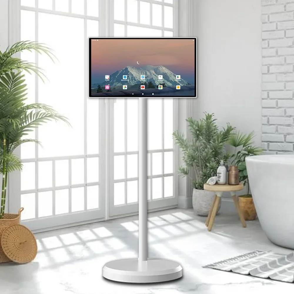 Outdoor 21.5 Inch Android 12 System Stand By Me Tv Wireless Move At Will Smart Tv Portable Smart Display Touch Screen Tv