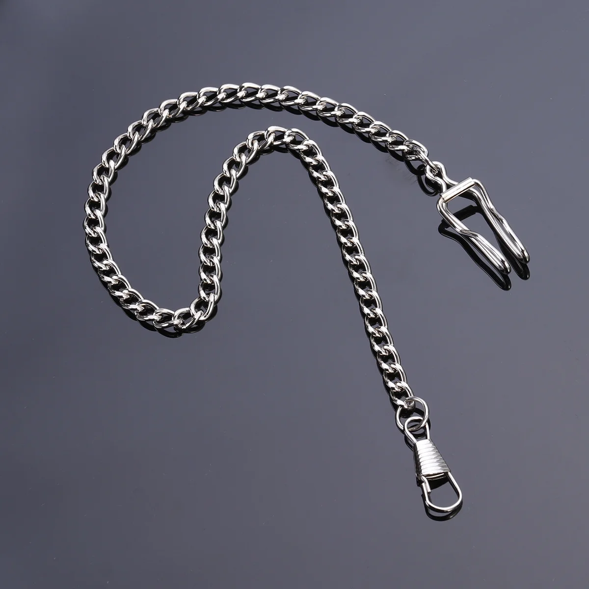 Silver Plated Pocket Watch Chain Heavy Duty Lobster Claw Attachment Sturdy Construction Shiny Surface For Long Lasting Use
Silver Plated Pocket Watch Chain Heavy Duty Lobster Claw Attachment Sturdy Construction Shiny Surface For Long Lasting Use