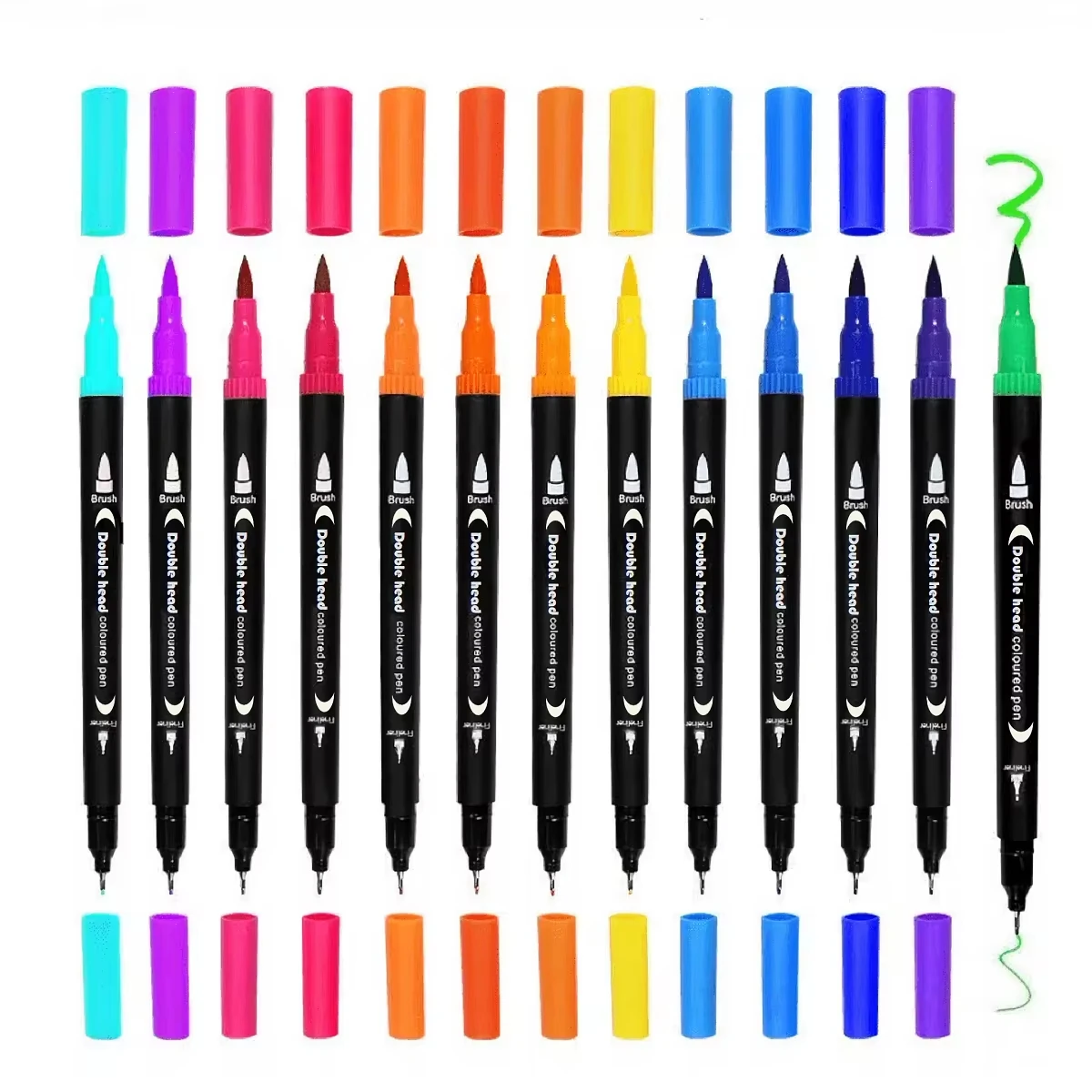 12pcs Double Ended Art Marker Pens Set for Artists Fine And Brush Coloring Random Colors
12pcs Double Ended Art Marker Pens Set for Artists Fine And Brush Coloring Random Colors