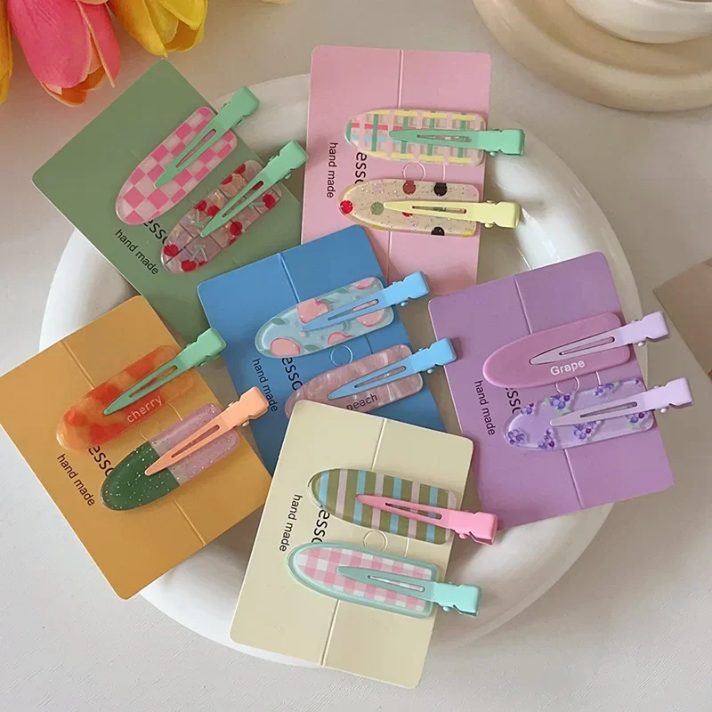 2/4 шт., заколка для волос ярких цветов с фруктами, летняя заколка для волос без складок, акриловая заколка для волос, боковой зажим для девочек, аксессуары для волос
2/4 шт., заколка для волос ярких цветов с фруктами, летняя заколка для волос без складок, акриловая заколка для волос, боковой зажим для девочек, аксессуары для волос