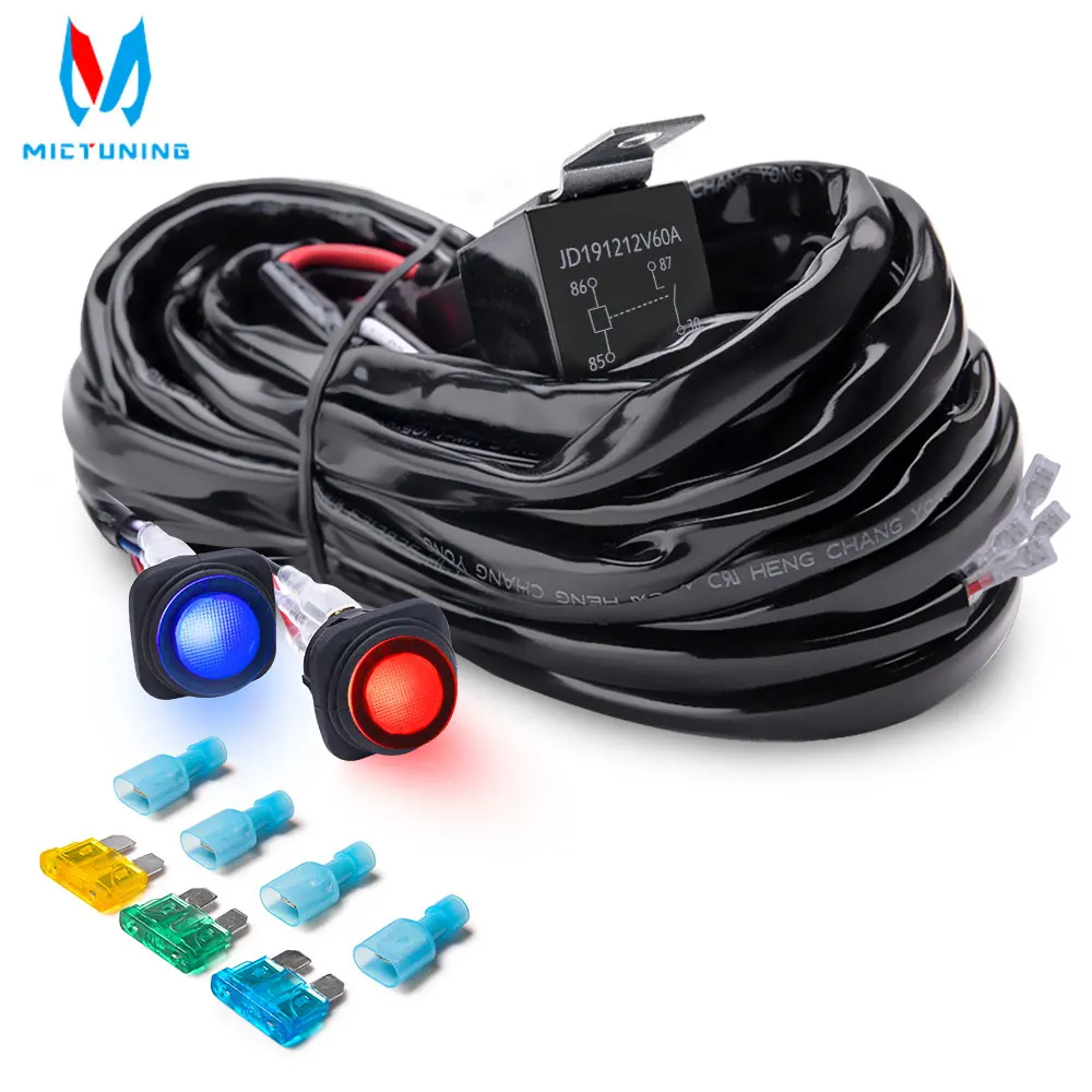 MICTUNING 2ft Dual Waterproof Switches Wiring Harness Kit, 60A Relay Fuse for Backlight LED Light Bars For Motorcycle Off-Road
MICTUNING 2ft Dual Waterproof Switches Wiring Harness Kit, 60A Relay Fuse for Backlight LED Light Bars For Motorcycle Off-Road