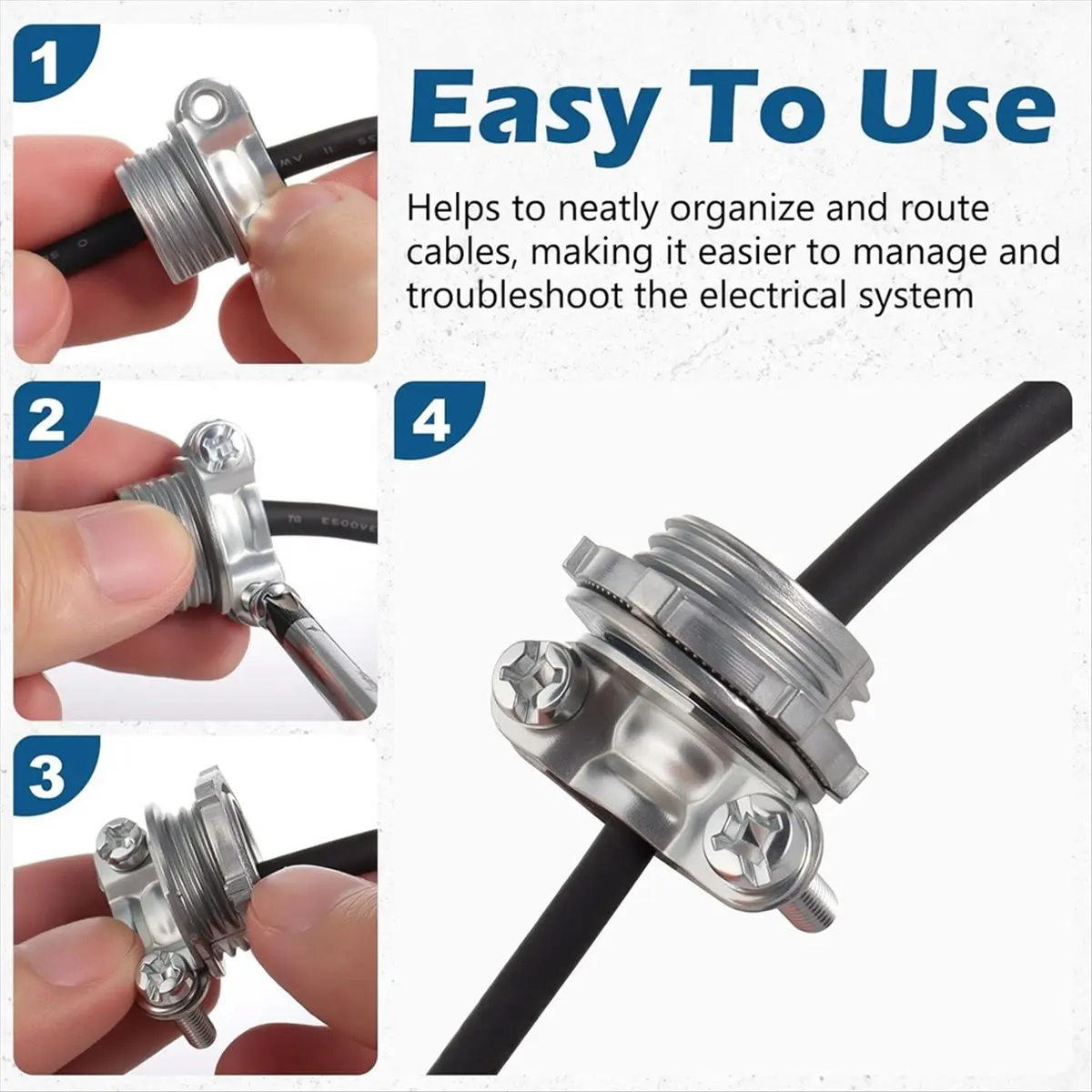 12 Pack 1/2 Inch Clamp Type Cable Connectors, Zinc Alloy Wire Clamps for NM Cables, Electric Wires, Metallic Conduit
12 Pack 1/2 Inch Clamp Type Cable Connectors, Zinc Alloy Wire Clamps for NM Cables, Electric Wires, Metallic Conduit