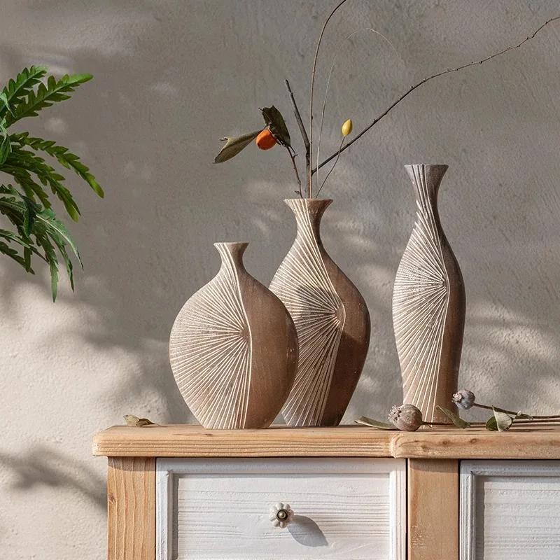 Wabi Sansi Wind Zen Living Room Solid Wood Dried Flower Vase Ornament Japanese Zen Homestay Tea Room Dining Table Flower Arrange
Wabi Sansi Wind Zen Living Room Solid Wood Dried Flower Vase Ornament Japanese Zen Homestay Tea Room Dining Table Flower Arrange