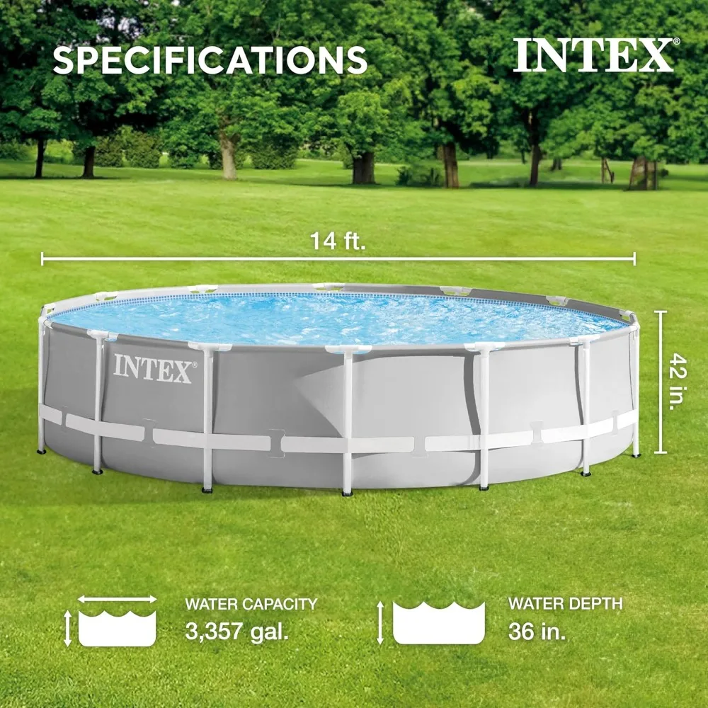 Premium Above Ground Swimming Pool Set: Includes 1000 GPH Cartridge Filter Pump-Rust Resistant – 3357 Gallon Capacity
Premium Above Ground Swimming Pool Set: Includes 1000 GPH Cartridge Filter Pump-Rust Resistant – 3357 Gallon Capacity