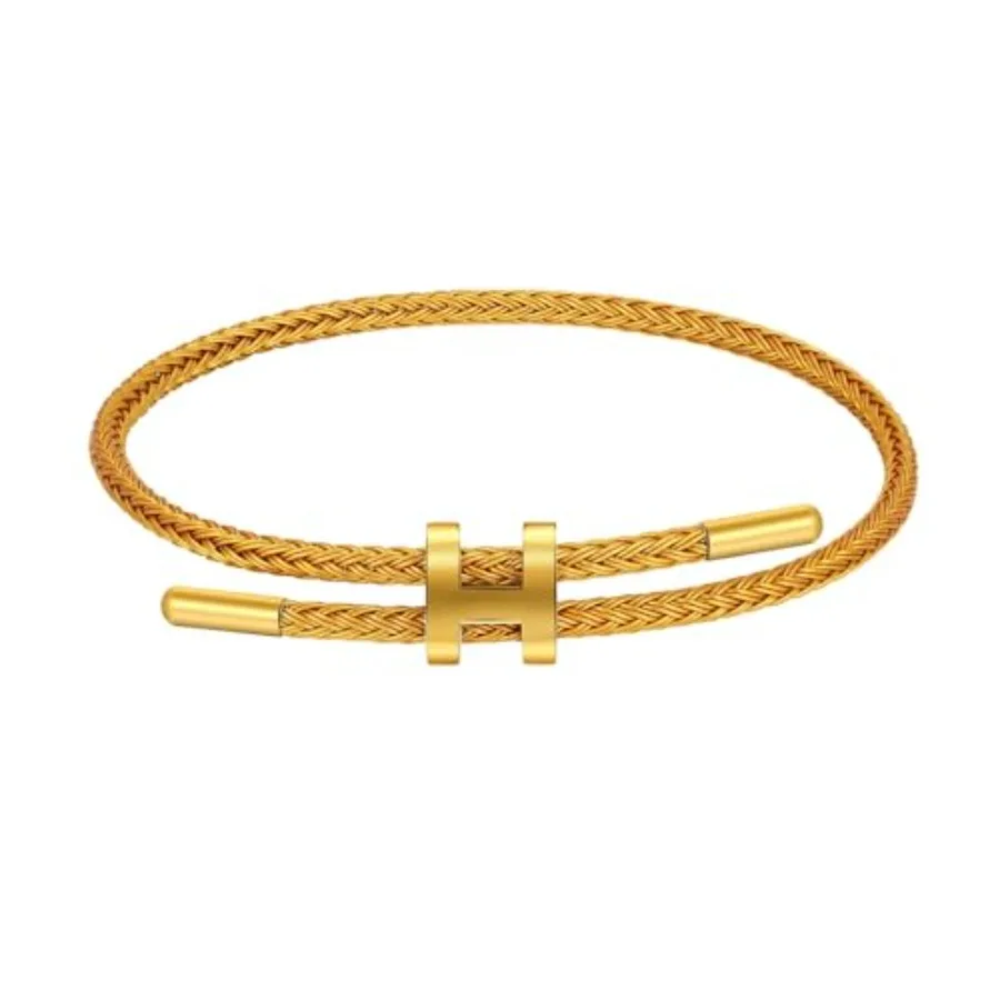 AIMADE Bracelets for Women Adjustable Charm Bracelet, 18k Gold-plated Buckle Design Titanium Steel Wire Rope Women's Gift Jewel
AIMADE Bracelets for Women Adjustable Charm Bracelet, 18k Gold-plated Buckle Design Titanium Steel Wire Rope Women's Gift Jewel