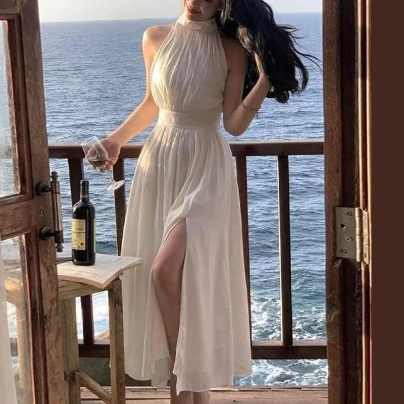 French Split High End Gentle Style Long Dress 2025 Summer Celebrity Style Temperament Slim Sleeveless Dress
French Split High End Gentle Style Long Dress 2025 Summer Celebrity Style Temperament Slim Sleeveless Dress