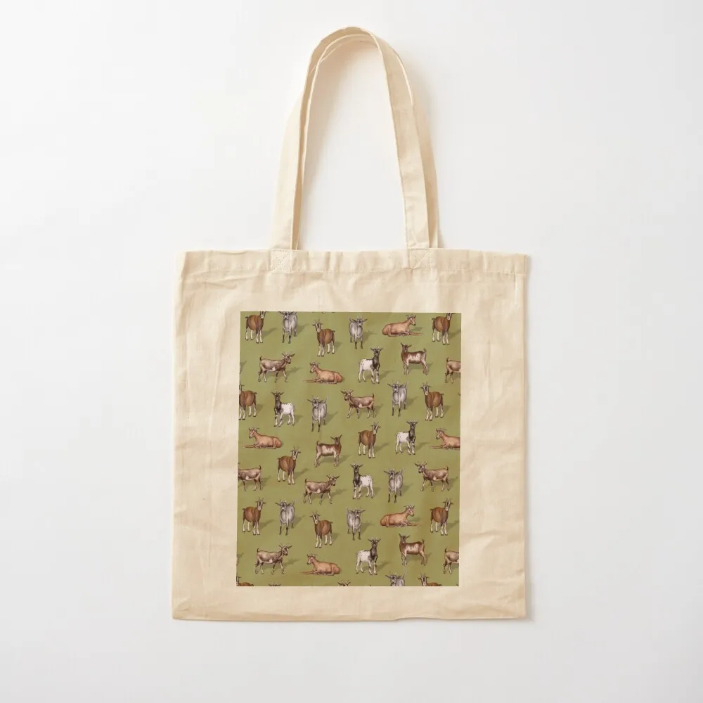 Tiny Goats on Green - Goat Herd Pattern Tote Bag foldable reusable bag reusable shopping bag Canvas Tote
Tiny Goats on Green - Goat Herd Pattern Tote Bag foldable reusable bag reusable shopping bag Canvas Tote