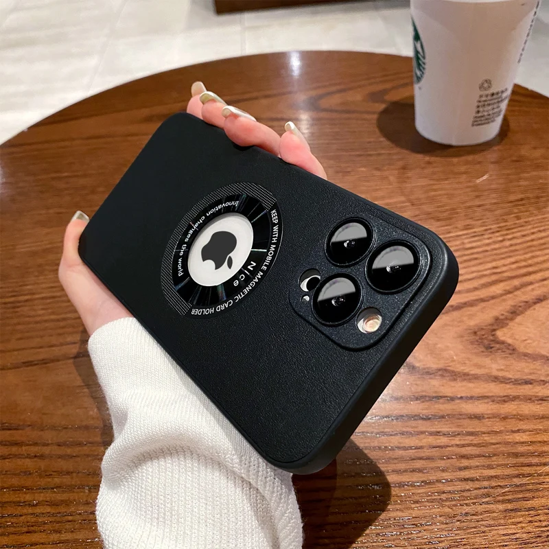 Luxury Magnetic Matte Leather Logo Hole Case For iPhone14 13 12 11Pro Max Plus Lens anti-fall Wireless Charging Shockproof Cover
Luxury Magnetic Matte Leather Logo Hole Case For iPhone14 13 12 11Pro Max Plus Lens anti-fall Wireless Charging Shockproof Cover