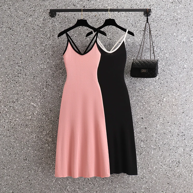 Women 2023 Summer New Sexy Night Club Knit Dress Sleeveless V Neck Bodycon Backness Dresses Female Pink Ladies Black Clothing
Women 2023 Summer New Sexy Night Club Knit Dress Sleeveless V Neck Bodycon Backness Dresses Female Pink Ladies Black Clothing