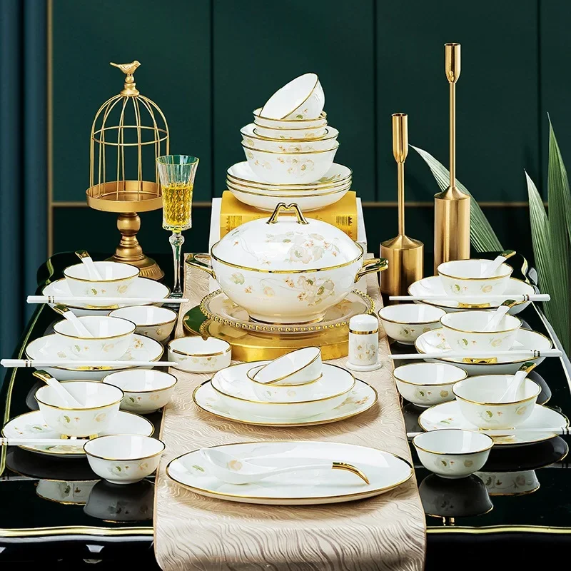 58 Piece Europe Luxury Bone China Tableware Sets Food Bowl Sushi Dishes Ramen Plates Chopsticks Dinner Set Utensils For Kitchen
58 Piece Europe Luxury Bone China Tableware Sets Food Bowl Sushi Dishes Ramen Plates Chopsticks Dinner Set Utensils For Kitchen
