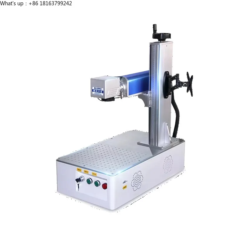 Desktop Fiber La ser Marking Machine High Precision Metal Plastic New Electronic Jewelry Hardware Batch Marking