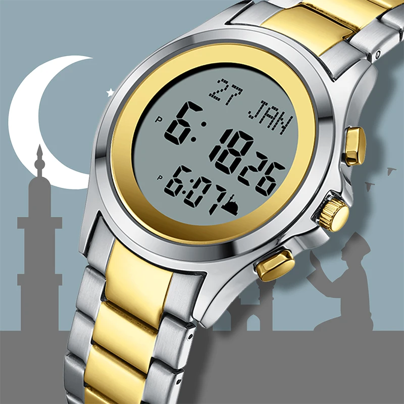 CAINUOS new men's electronic watch multifunctional waterproof watch Muslim prayer multifunctional watch
CAINUOS new men's electronic watch multifunctional waterproof watch Muslim prayer multifunctional watch