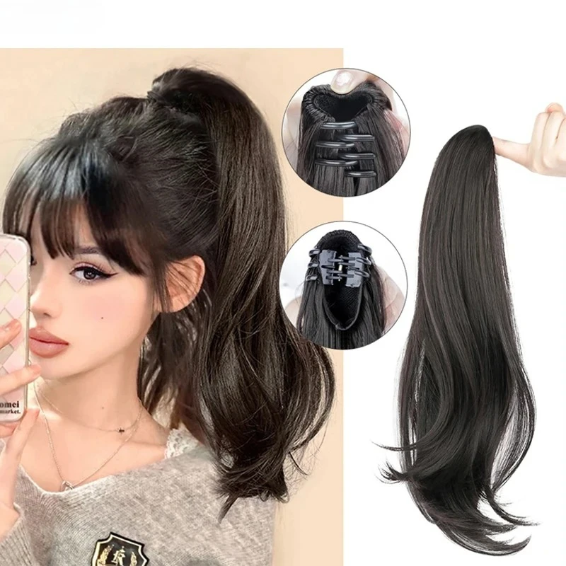 H&STAR 16Inch Synthetic Slightly Upturned Straight Ponytail Claw Clip In Hair Extension Sweet Cute Ponytail Hairpiece for Women
H&STAR 16Inch Synthetic Slightly Upturned Straight Ponytail Claw Clip In Hair Extension Sweet Cute Ponytail Hairpiece for Women