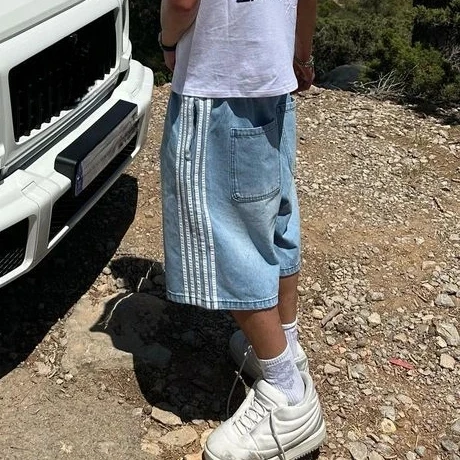 Summer New Casual Denim Shorts Y2K Side Striped Pattern Shorts Men Street Retro Harajuku Hip Hop Loose High Waist Sports Shorts
Summer New Casual Denim Shorts Y2K Side Striped Pattern Shorts Men Street Retro Harajuku Hip Hop Loose High Waist Sports Shorts