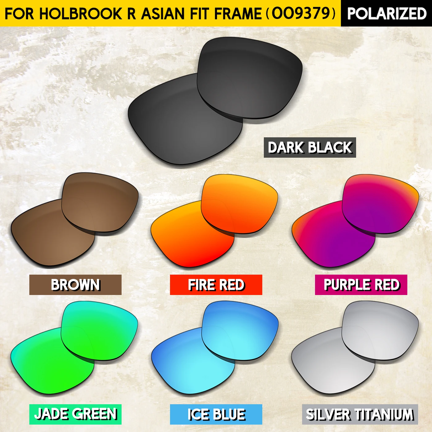 Polarized Replacement Lenses for Oakley Holbrook R Asian Fit OO9379 55mm Sunglasses - Multiple Choice
Polarized Replacement Lenses for Oakley Holbrook R Asian Fit OO9379 55mm Sunglasses - Multiple Choice