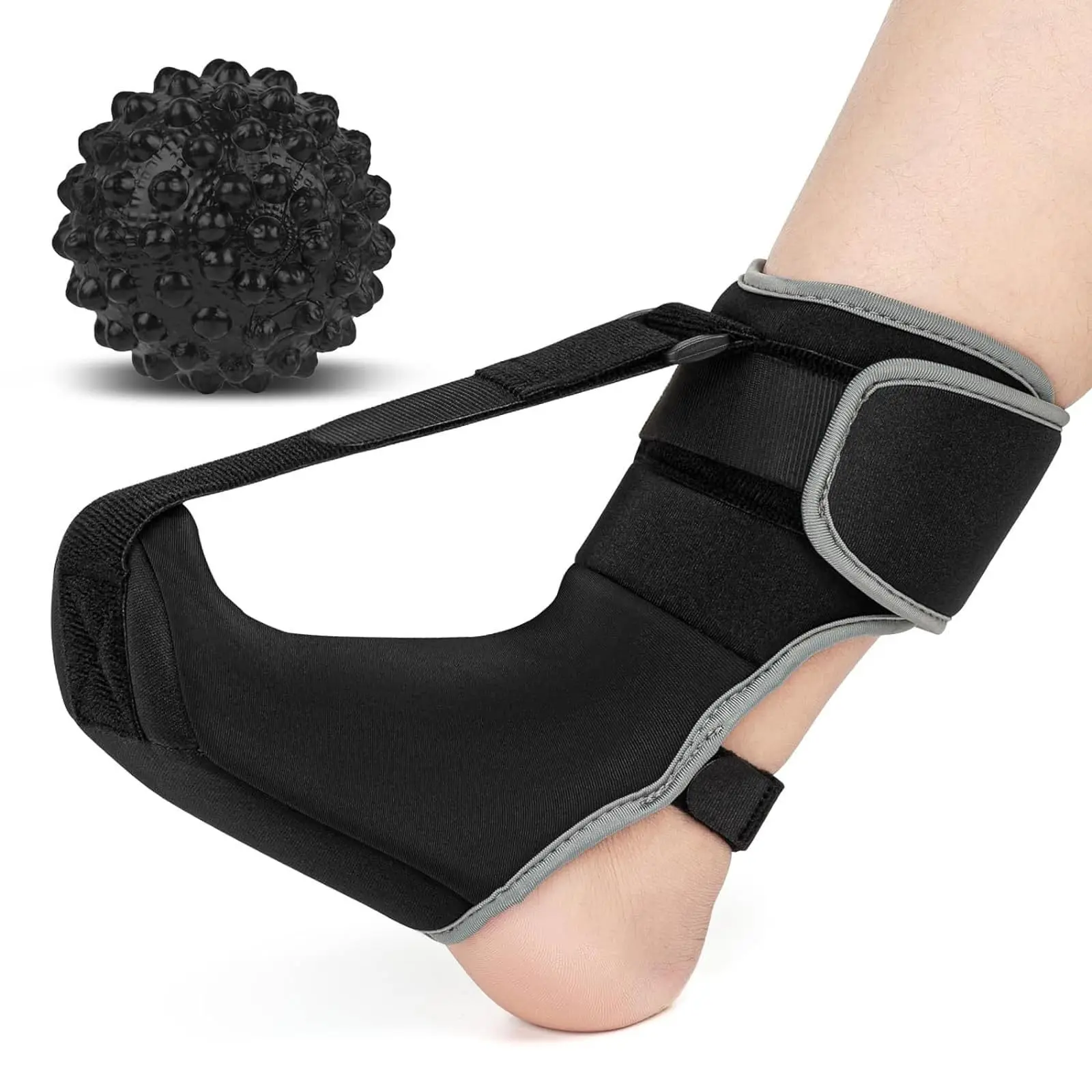 1pc Comfortable Drop Foot Sock with a Massage Ball Night Foot Splint Adjustable Support Sock for Plantar Fascia
1pc Comfortable Drop Foot Sock with a Massage Ball Night Foot Splint Adjustable Support Sock for Plantar Fascia