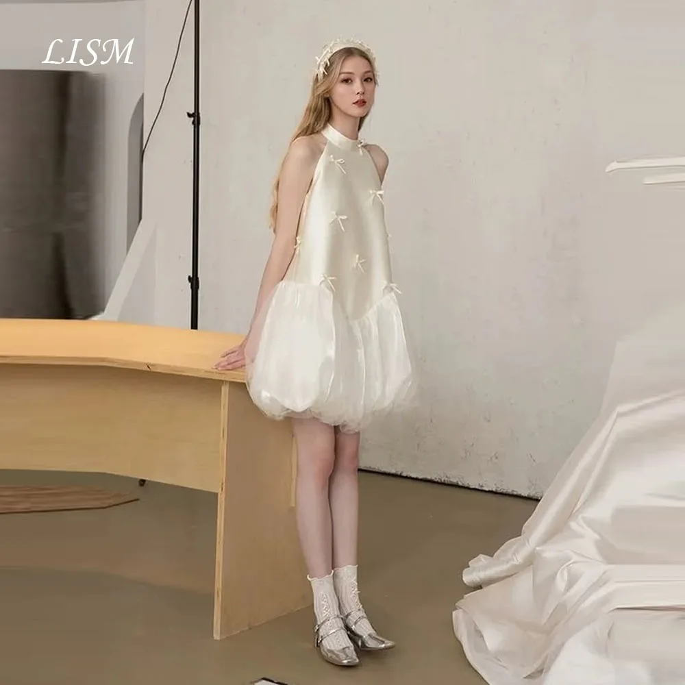 LISM Вечерние платья трапециевидной формы с лямкой на шее, корейские вечерние платья из шелкового атласа и тюля, мини-солодкие вечерние платья 저 Î 드레스, индивидуальная фотосессия
LISM Вечерние платья трапециевидной формы с лямкой на шее, корейские вечерние платья из шелкового атласа и тюля, мини-солодкие вечерние платья 저 Î 드레스, индивидуальная фотосессия