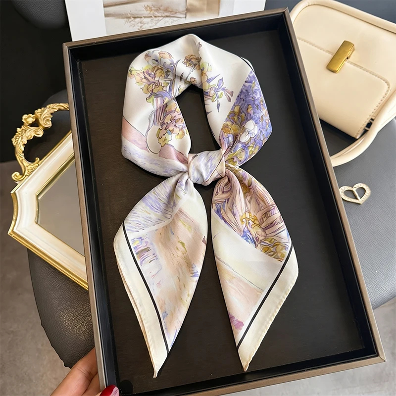Women Scarf Shawls Hijab Silk Women's Fashion Bandana Wraps Headbands Neckerchief Ribbon Handkerchief Luxury Femme Brands
Women Scarf Shawls Hijab Silk Women's Fashion Bandana Wraps Headbands Neckerchief Ribbon Handkerchief Luxury Femme Brands