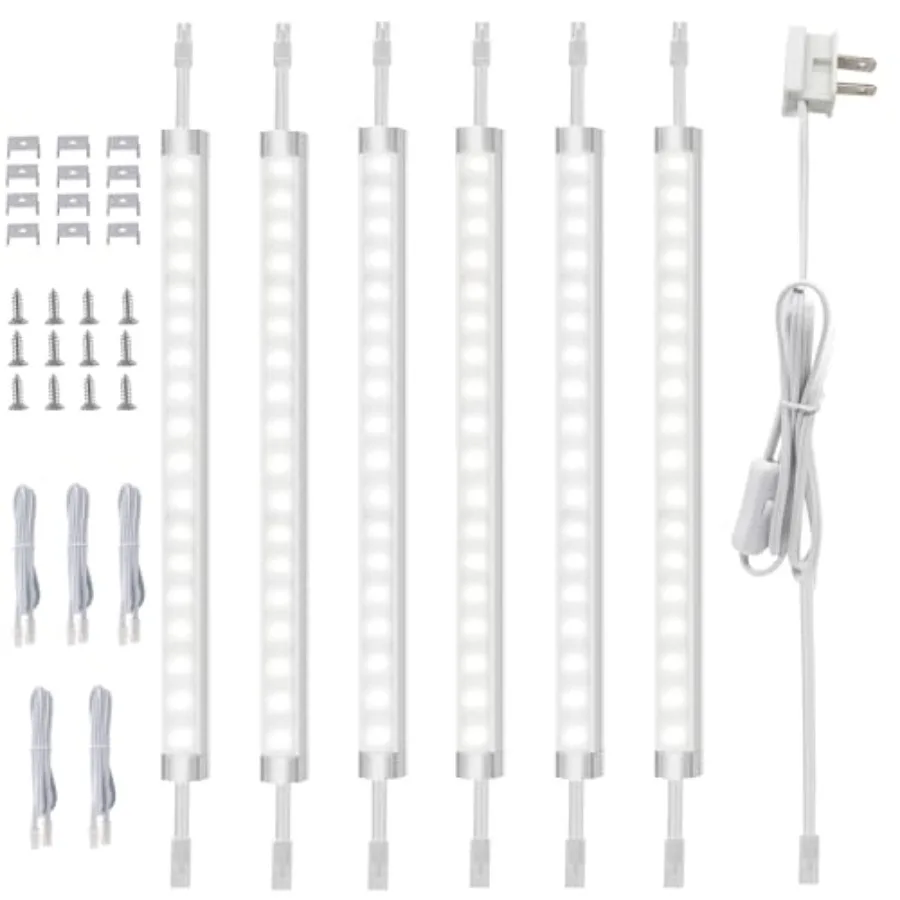 Under Cabinet Lighting Dimmable 12 inch Under Counter Lights 120V Plug in and Hardwired Linkable LED Closet Lights for Kitchen
Under Cabinet Lighting Dimmable 12 inch Under Counter Lights 120V Plug in and Hardwired Linkable LED Closet Lights for Kitchen