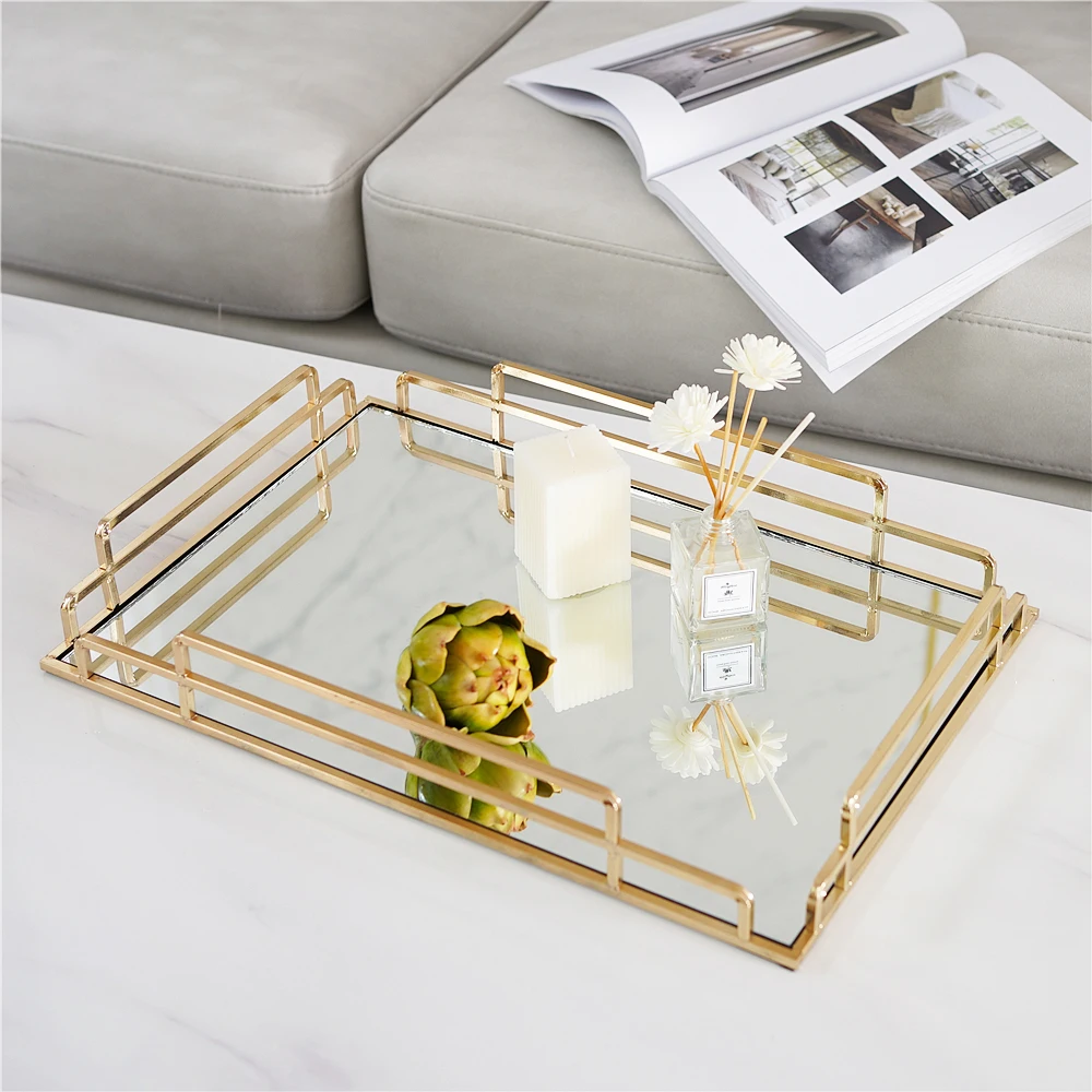 Nordic Style Light Luxury Mirror Glass Metal Tray Home Living Room Coffee Table Large Storage Tea Tray Cup Tea Tray Ornaments
Nordic Style Light Luxury Mirror Glass Metal Tray Home Living Room Coffee Table Large Storage Tea Tray Cup Tea Tray Ornaments