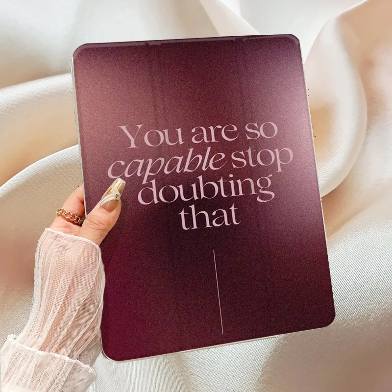 You are SO capable stop doubtind that TABLET CASE FOR iPad pro 10/11-Inch 2020/6th/7th /8th /Air 3rd/Air 4th/9th gen/Air 5th Gen
You are SO capable stop doubtind that TABLET CASE FOR iPad pro 10/11-Inch 2020/6th/7th /8th /Air 3rd/Air 4th/9th gen/Air 5th Gen
