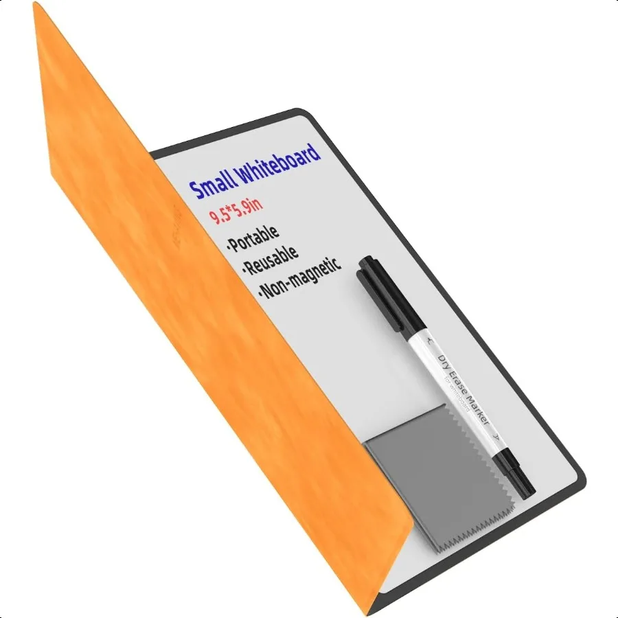 Portable Small White Board Dry Erase Board Reusable 9.5 6.6in Notebook Memo Office Home plies Desk Accories MH760 Orange
Portable Small White Board Dry Erase Board Reusable 9.5 6.6in Notebook Memo Office Home plies Desk Accories MH760 Orange