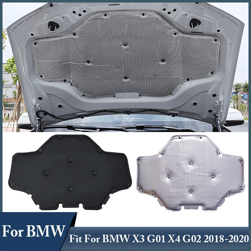 Engine Soundproof Cotton For BMW X3 G01 X4 G02 2018-2020 Car Accessories Black Silver Front Engine Soundproof Hood With Buckle 
Engine Soundproof Cotton For BMW X3 G01 X4 G02 2018-2020 Car Accessories Black Silver Front Engine Soundproof Hood With Buckle