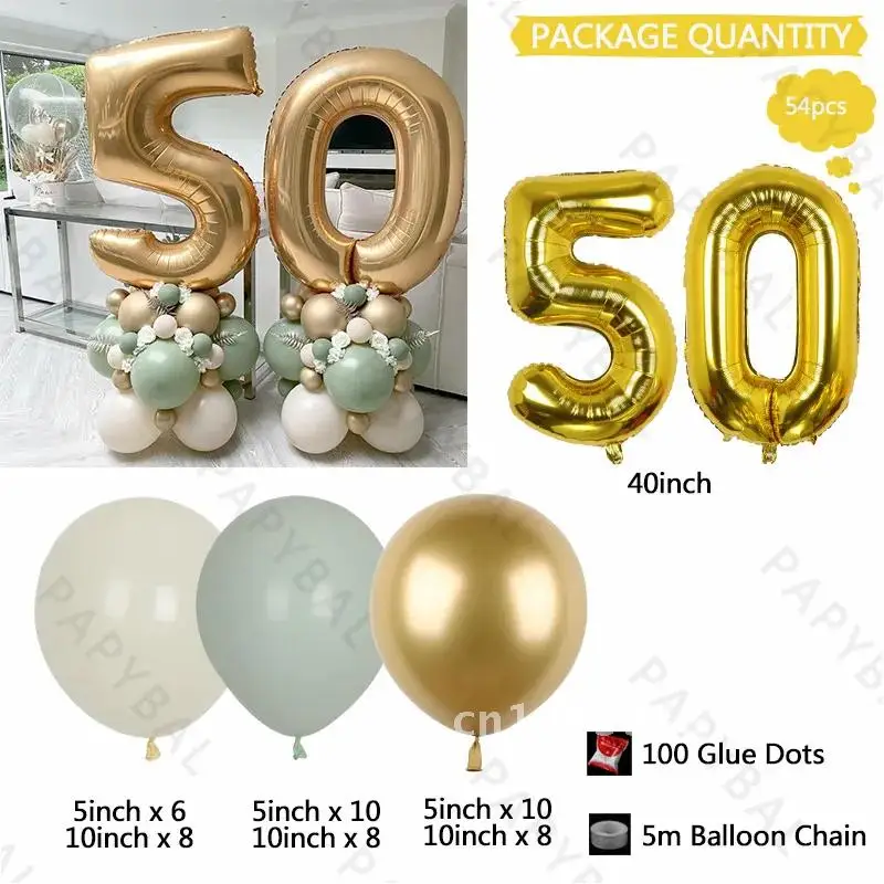 54Pcs Birthday Balloons Garland Arch Kit 32inch Number Foil Ballons Adult Birthday Globos 20 30 40 50 60th Birthday DecorationB
54Pcs Birthday Balloons Garland Arch Kit 32inch Number Foil Ballons Adult Birthday Globos 20 30 40 50 60th Birthday DecorationB