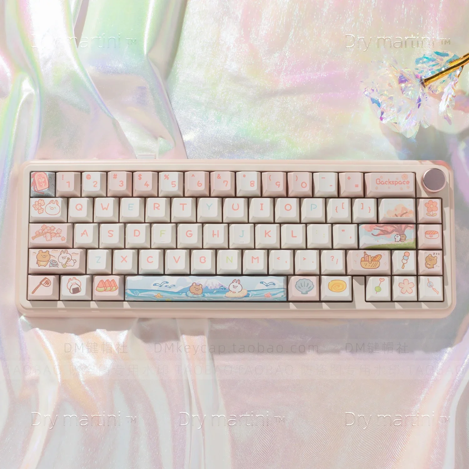 Rabbit keycap original height PBT hot sublimation light pink small full set of adaptations 61/68/84/HI75, etc
Rabbit keycap original height PBT hot sublimation light pink small full set of adaptations 61/68/84/HI75, etc