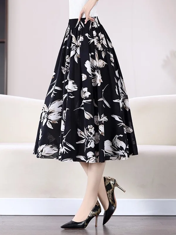Юбка-миди с высокой талией и цветочным принтом для мам среднего возраста и летняя юбка для квадратных танцев, длинная юбка с эластичной резинкой на талии
Юбка-миди с высокой талией и цветочным принтом для мам среднего возраста и летняя юбка для квадратных танцев, длинная юбка с эластичной резинкой на талии