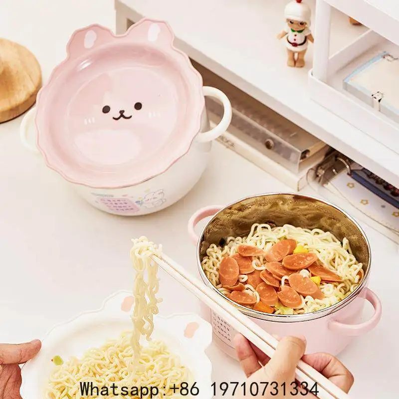 Cute Bunny Instant Noodle Bowl Household Office Worker Student Dormitory with Lid
Cute Bunny Instant Noodle Bowl Household Office Worker Student Dormitory with Lid