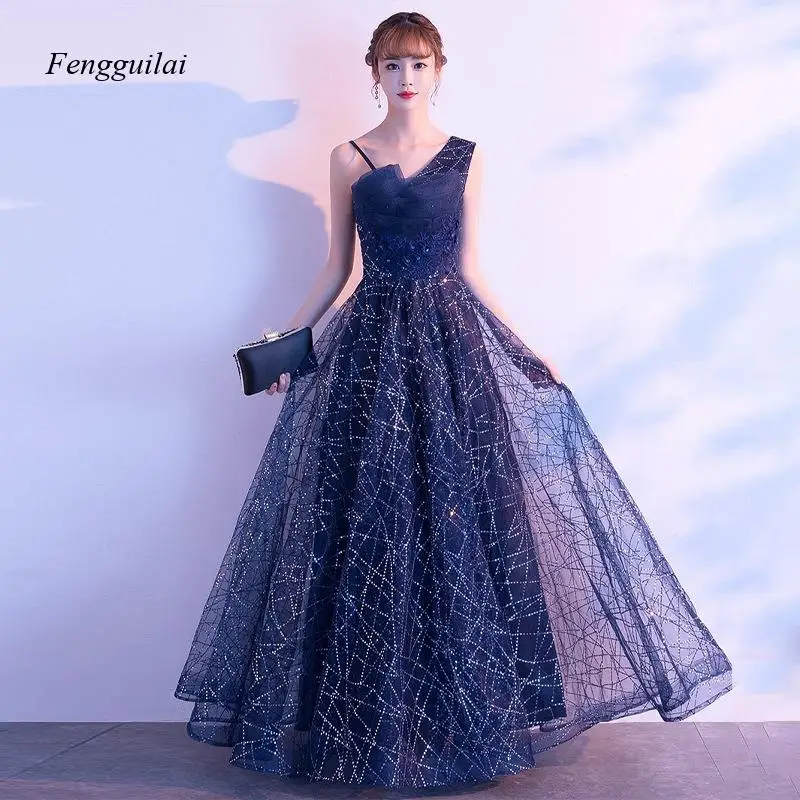 Navy Blue Starry Evening Dress for Women Wedding Party Banquet
Navy Blue Starry Evening Dress for Women Wedding Party Banquet