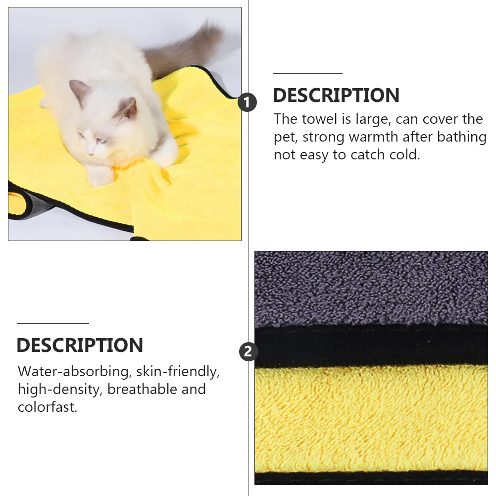 Large Microfiber Pet Bath Towel Absorbent Quick Dry 2 Sizes Cats Medium Dogs Hair Towels Multi Function Dog Bath Supplies Water
Large Microfiber Pet Bath Towel Absorbent Quick Dry 2 Sizes Cats Medium Dogs Hair Towels Multi Function Dog Bath Supplies Water