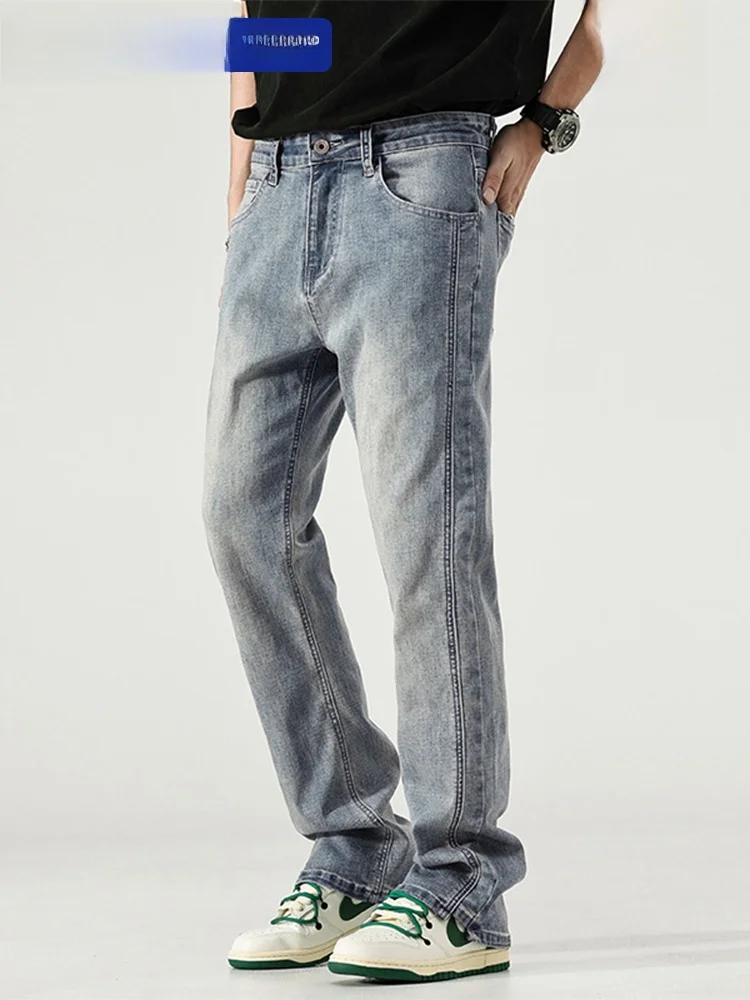 Мужские джинсы WASSUP DOZEN American Slim Elastic Slim Fit: прямые брюки с легким клешем для стройного силуэта в стиле High Street
Мужские джинсы WASSUP DOZEN American Slim Elastic Slim Fit: прямые брюки с легким клешем для стройного силуэта в стиле High Street