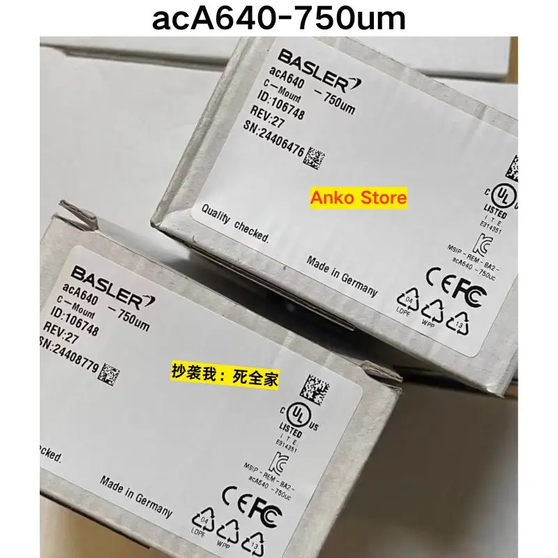 Совершенно новая промышленная камера acA640-750um
Совершенно новая промышленная камера acA640-750um