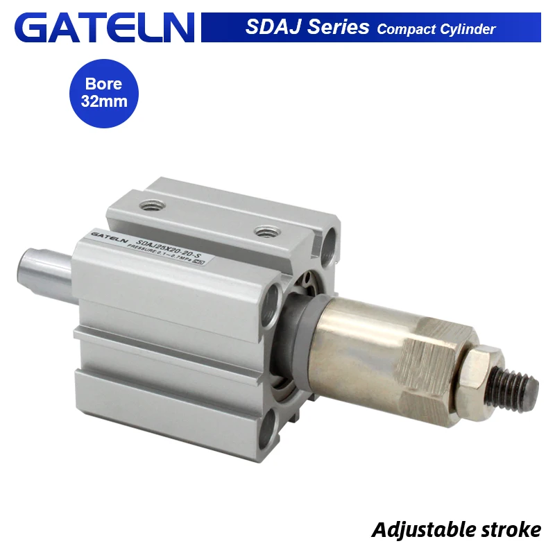 SDAJ32 Adjustable stroke compact air cylinder double acting SDAJ32X20-20 SDAJ32X30-20S-B SDAJ32X100-50
SDAJ32 Adjustable stroke compact air cylinder double acting SDAJ32X20-20 SDAJ32X30-20S-B SDAJ32X100-50