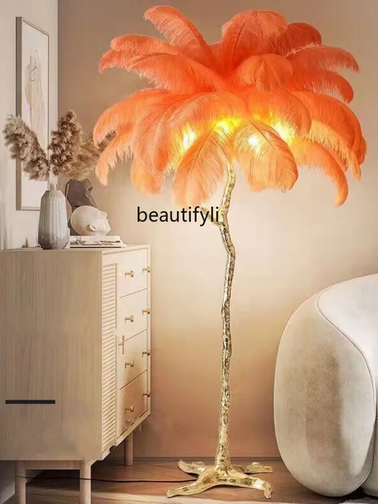 Nordic Living Room Sofa Feather Floor Lamp Modern Copper Bedroom Clothing Store Decorative Lamp
Nordic Living Room Sofa Feather Floor Lamp Modern Copper Bedroom Clothing Store Decorative Lamp