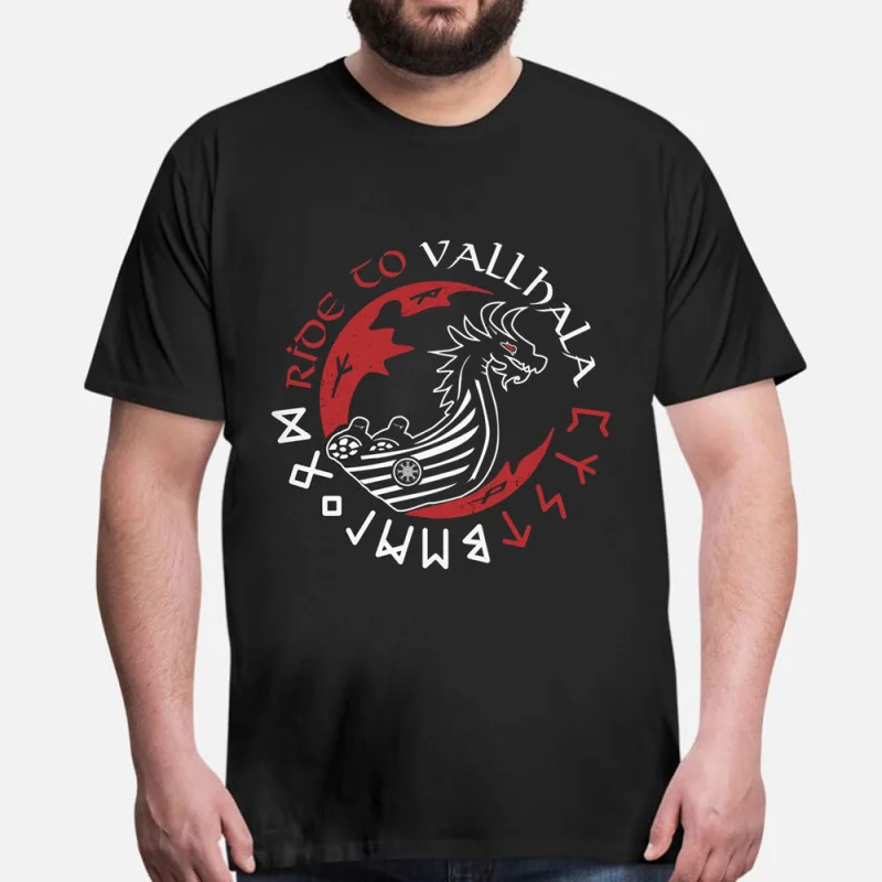 Viking Longship “Ride to Valhalla” Gift t shirt Short Sleeve Tee Norse Myth Graphic Clothes All size tops S-6XL
Viking Longship “Ride to Valhalla” Gift t shirt Short Sleeve Tee Norse Myth Graphic Clothes All size tops S-6XL