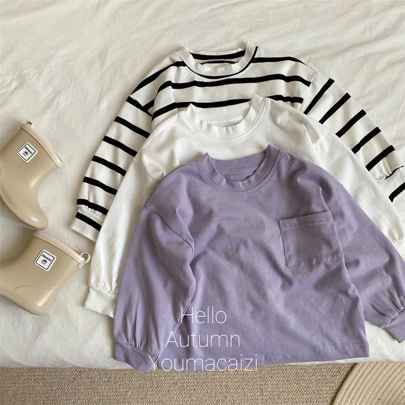 Girls Blouse 2024 Autumn New Childrens Clothes Korean Style Girl Baby Foreign Air Pocket Long Sleeve T-shirt Casual Simple Daily
Girls Blouse 2024 Autumn New Childrens Clothes Korean Style Girl Baby Foreign Air Pocket Long Sleeve T-shirt Casual Simple Daily