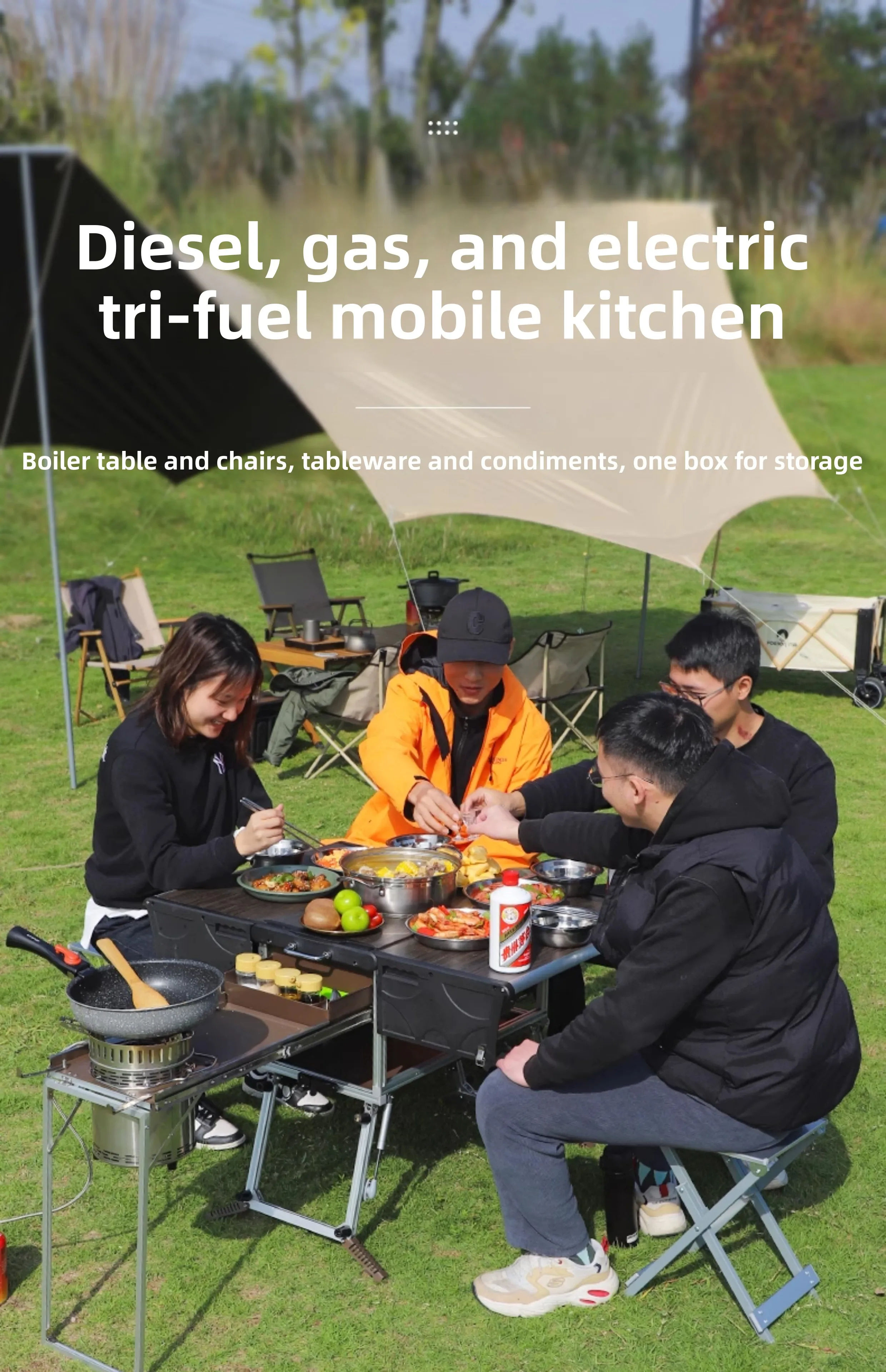 BuLin's new 2026outdoor mobile kitchen firewood gas stove camping equipment car stove self-driving tour
BuLin's new 2026outdoor mobile kitchen firewood gas stove camping equipment car stove self-driving tour