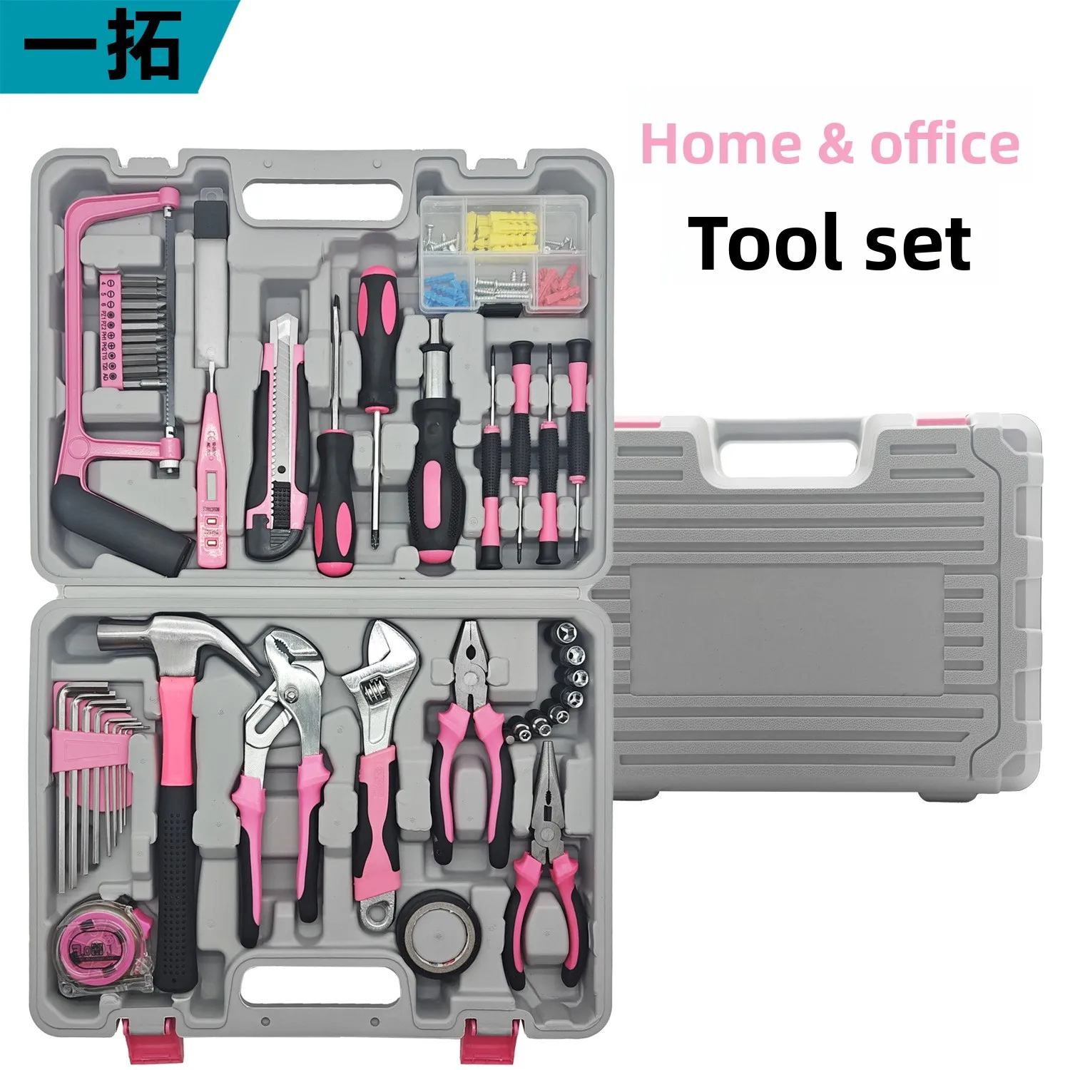 Pink Hand Tool Set for Woodworking with Storage Case and Home Use Electric Tool Box Bundle for DIY Projects and Organization
Pink Hand Tool Set for Woodworking with Storage Case and Home Use Electric Tool Box Bundle for DIY Projects and Organization