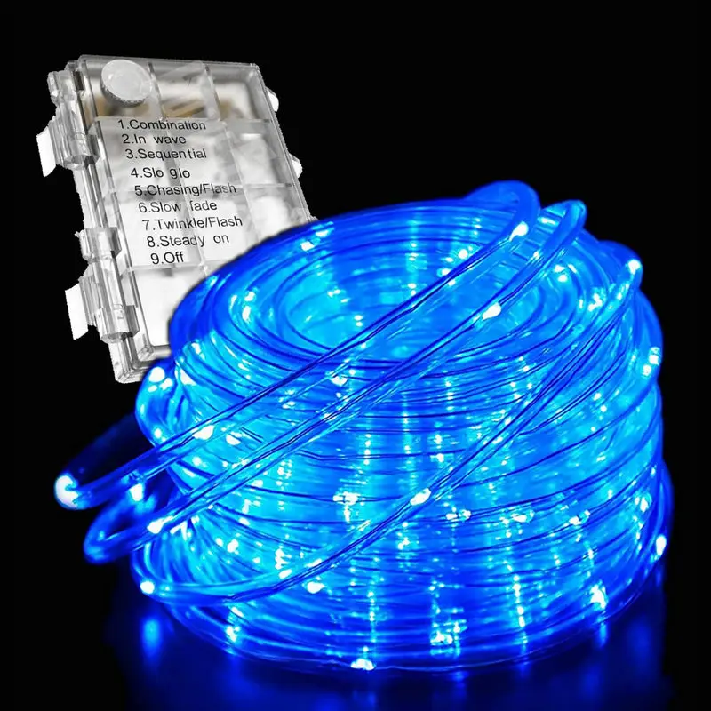 22m 200LEDs Rope Lights Battery Operated Outdoor/Indoor Waterproof Fairy String tube Light Remote Control W/Timer Tree Decorate
22m 200LEDs Rope Lights Battery Operated Outdoor/Indoor Waterproof Fairy String tube Light Remote Control W/Timer Tree Decorate