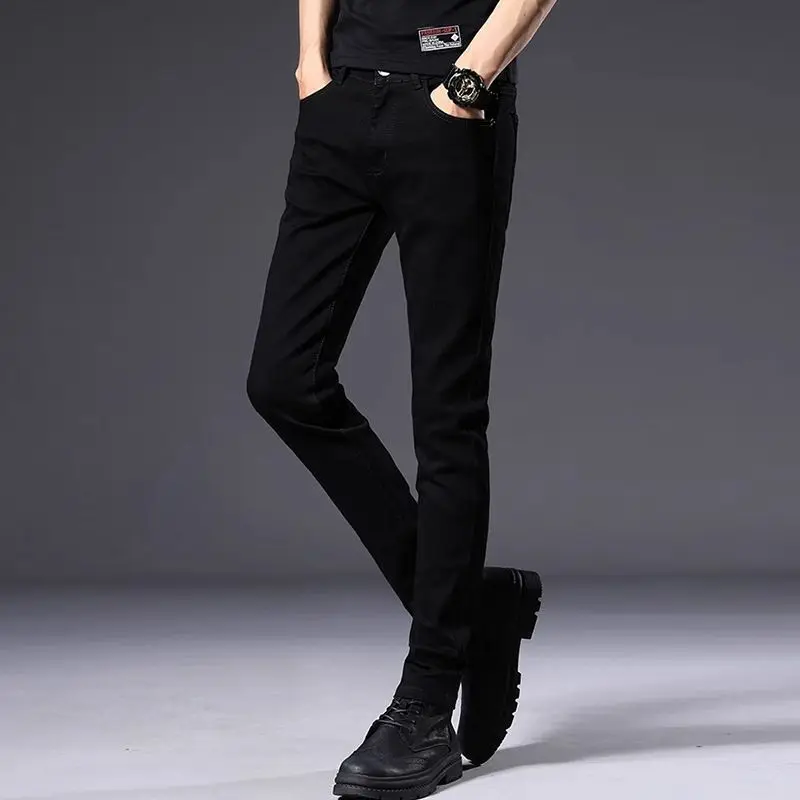 Spring Summer New Style Men's Jeans Casual Comfortable Elastic Black Soft Loose Fit Straight Leg mid Waist Denim Pants
Spring Summer New Style Men's Jeans Casual Comfortable Elastic Black Soft Loose Fit Straight Leg mid Waist Denim Pants