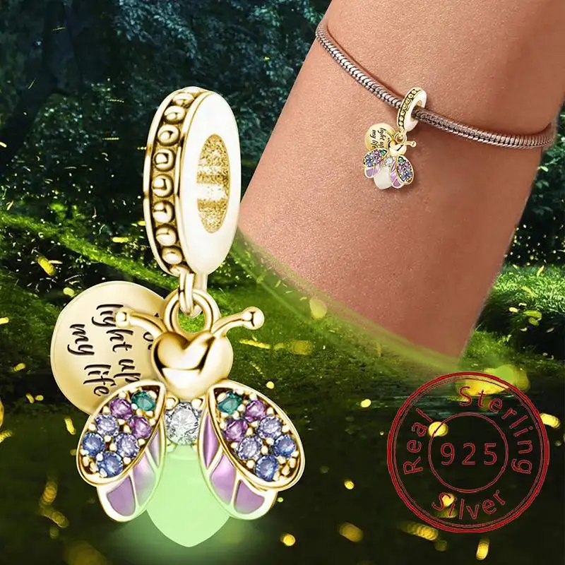 925 Sterling Silver Luminous Colorful Fireflies Charms Beads Animal Insect Fit Diy Bracelet Making Gift Of Personalized Jewelry
925 Sterling Silver Luminous Colorful Fireflies Charms Beads Animal Insect Fit Diy Bracelet Making Gift Of Personalized Jewelry
