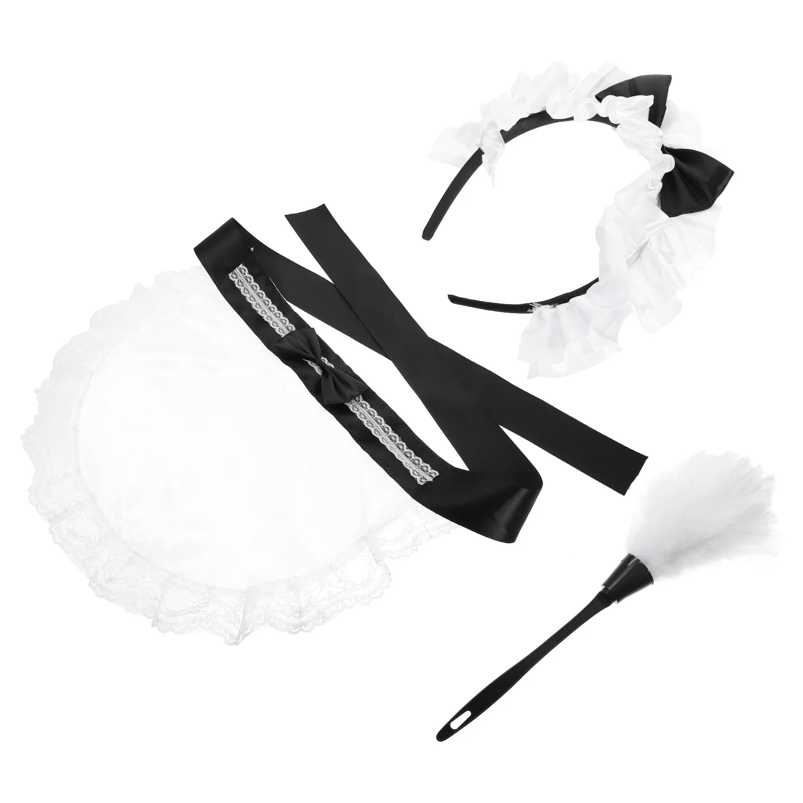 Maid Costume Set Apron Headband Duster Halloween Party Props Women Cosplay Accessories Premium Material Long Use
Maid Costume Set Apron Headband Duster Halloween Party Props Women Cosplay Accessories Premium Material Long Use