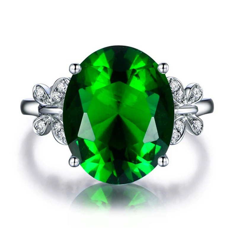 Luxury Oval Emerald Zircon Ring for Women, Silver Tone Created Butterfly Accent Ring,Elegant Cocktail Promise Party Ring Jewelry
Luxury Oval Emerald Zircon Ring for Women, Silver Tone Created Butterfly Accent Ring,Elegant Cocktail Promise Party Ring Jewelry