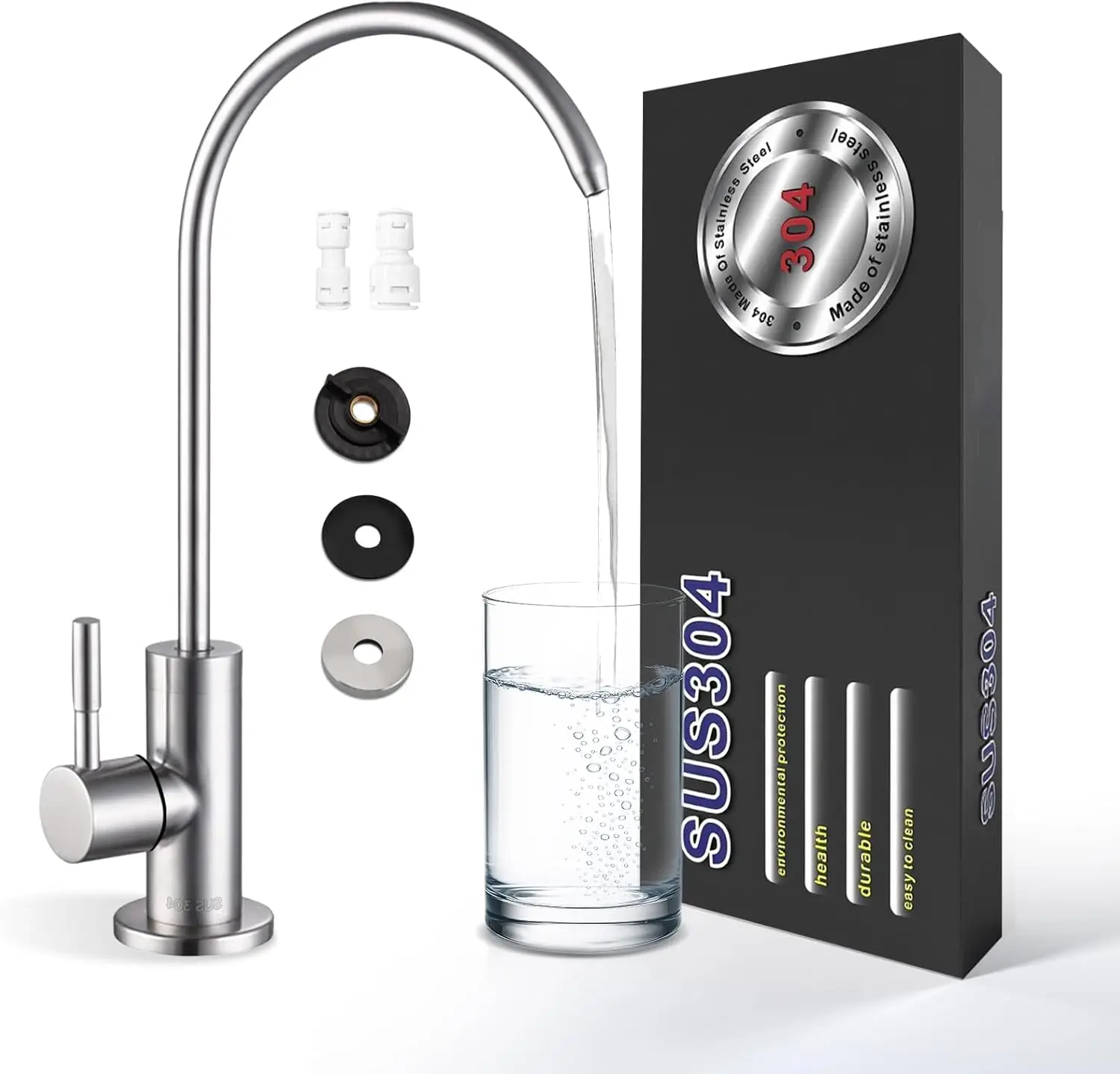 Смеситель RO для кухонной мойки, смеситель для фильтрации воды из нержавеющей стали без свинца, матовый никель, зазор без воздуха
Смеситель RO для кухонной мойки, смеситель для фильтрации воды из нержавеющей стали без свинца, матовый никель, зазор без воздуха