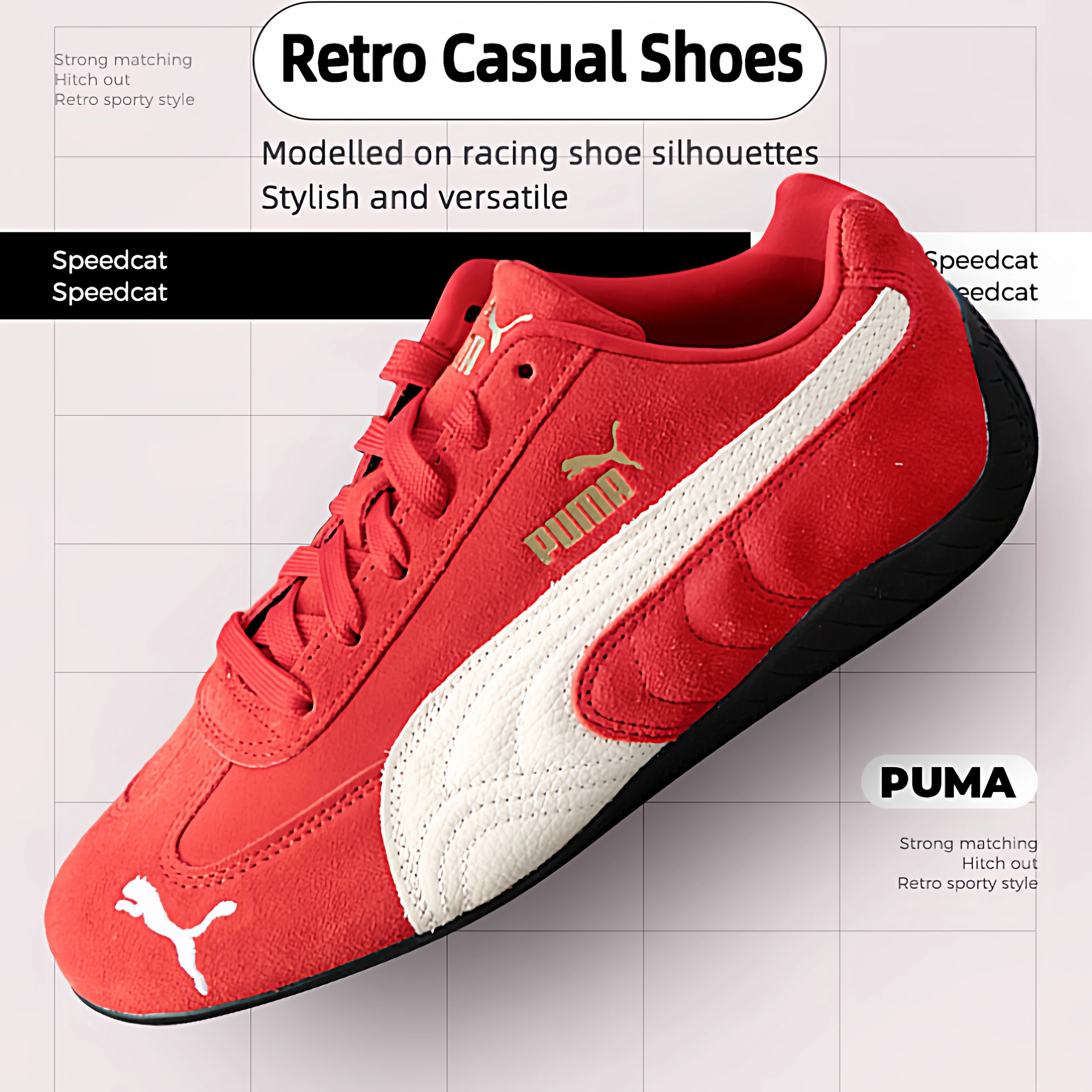 Обувь Puma Racing для женщин и мужчин, модная, легкая, спортивная, повседневная, удобная тренировочная обувь, модная обувь на тонкой подошве 406329-02 
Обувь Puma Racing для женщин и мужчин, модная, легкая, спортивная, повседневная, удобная тренировочная обувь, модная обувь на тонкой подошве 406329-02