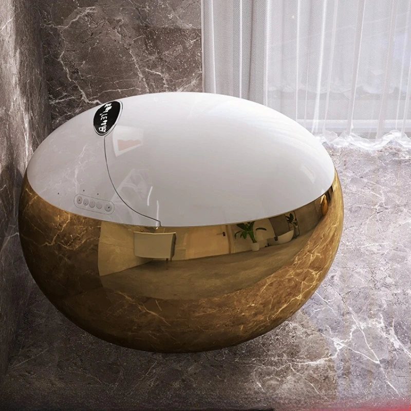 Golden egg-shaped smart toilet integrated, voice intelligent control automatic flip, siphon toilet
Golden egg-shaped smart toilet integrated, voice intelligent control automatic flip, siphon toilet