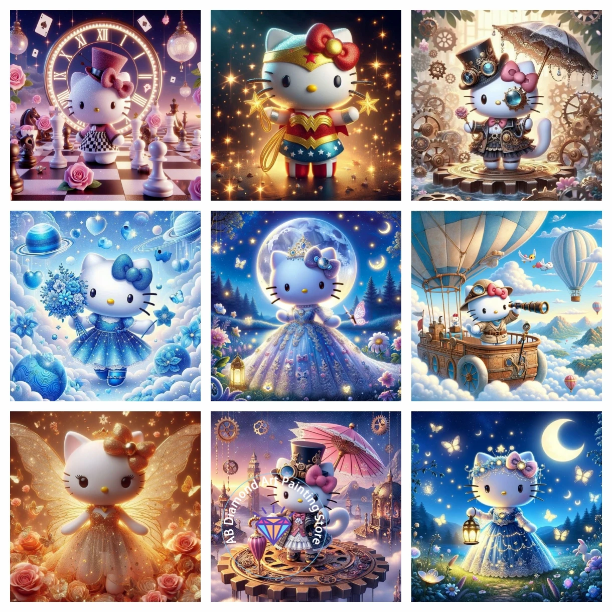 Sanrio Hello Kitty 5D DIY AB Diamond Painting Kit Diamond Embroidery Cross Stitch Handmade Art Crafts Home Decor Children Gift
Sanrio Hello Kitty 5D DIY AB Diamond Painting Kit Diamond Embroidery Cross Stitch Handmade Art Crafts Home Decor Children Gift